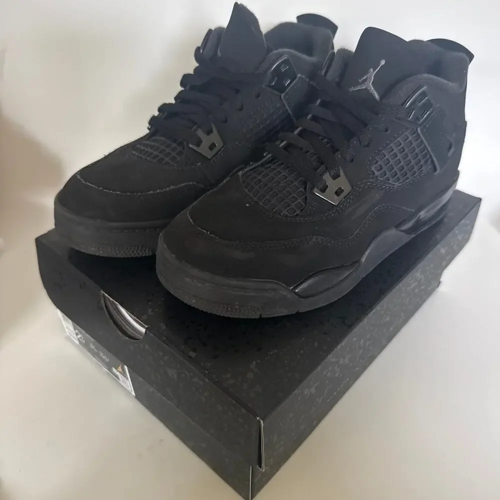 Air Jordan 4 Retro Black Cat 2.5 Y Boys Nike